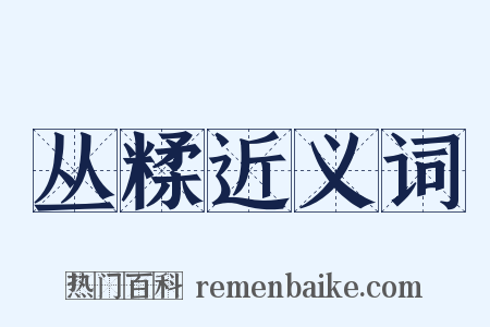 丛糅近义词是什么意思的图片